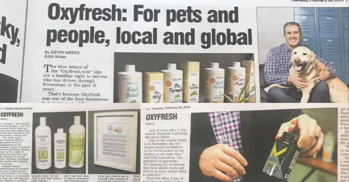 Oxyfresh is Featured in North Idaho Business Journal