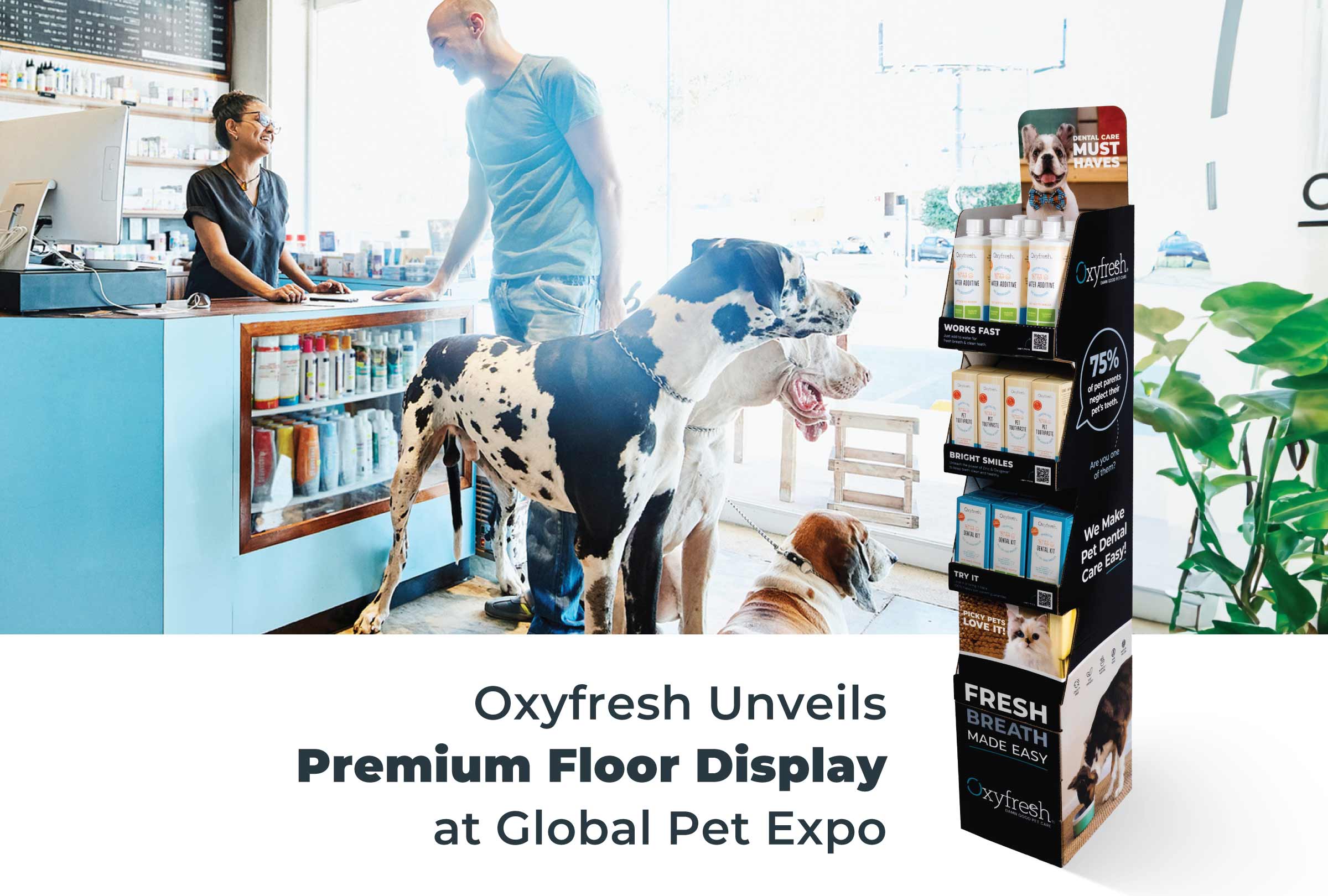Oxyfresh Unveils Eye-Catching Floor Shipper at Global Pet Expo
