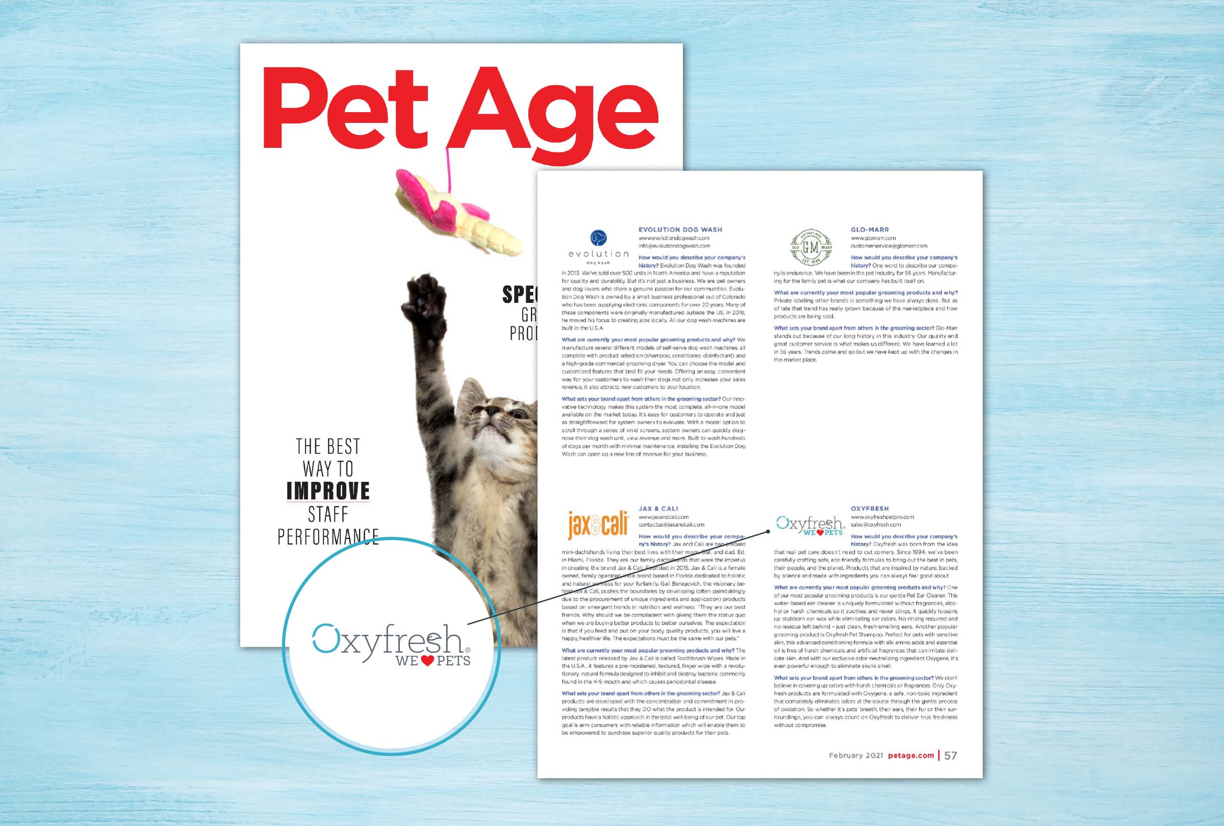 Oxyfresh Brand Profile Featured in February 2021 Issue of Pet Age