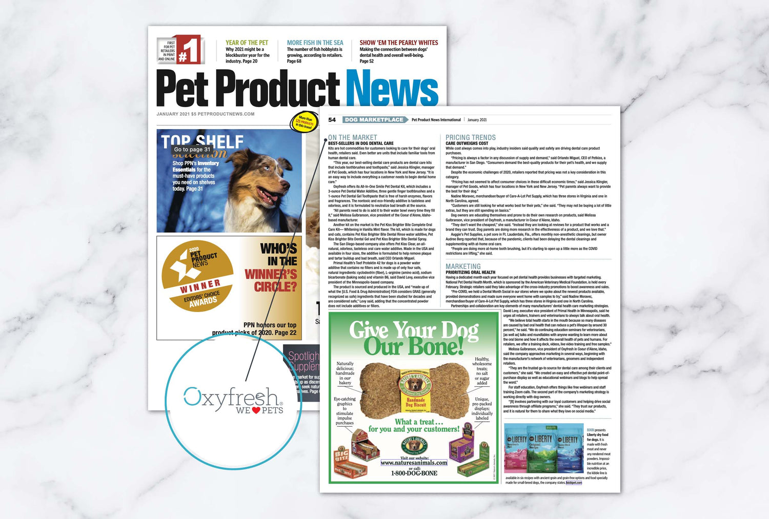 Oxyfresh Pet Dental Kit Featured in January 2021 Issue of Pet Product News