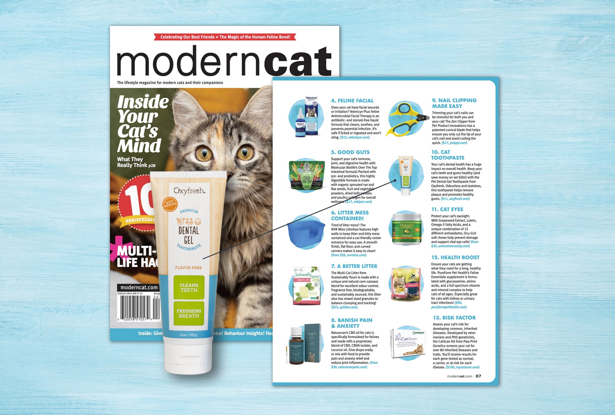 Oxyfresh Pet Dental Gel Toothpaste Featured In Modern Cat