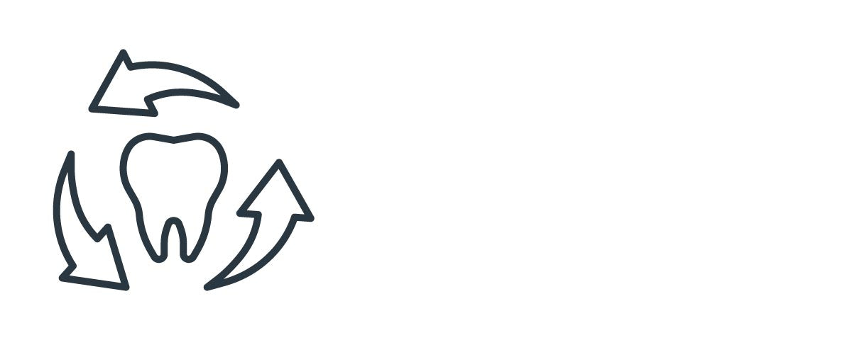 3 arrows around a tooth icon