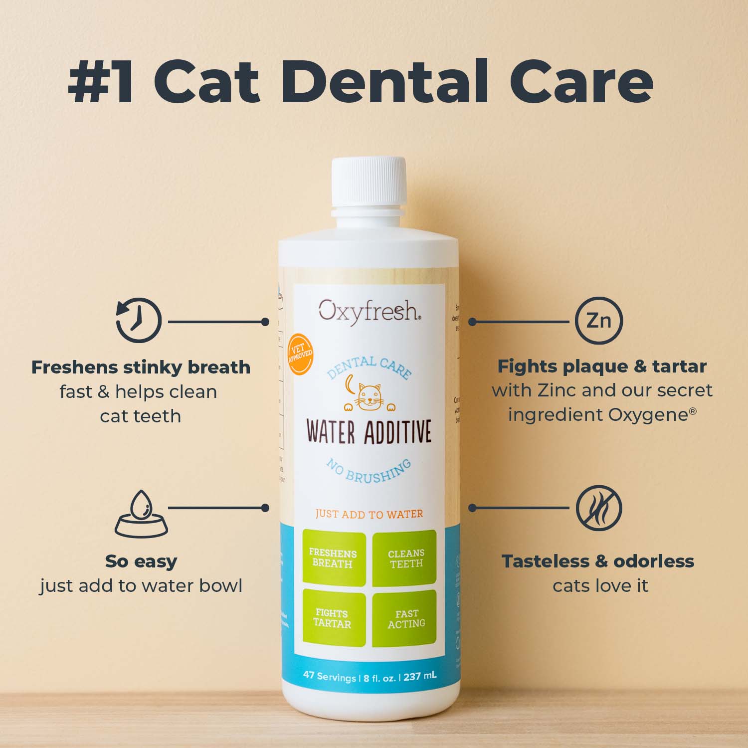Cat Dental Water Additive | Easiest Way to Eliminate Cat Bad Breath & Clean Teeth