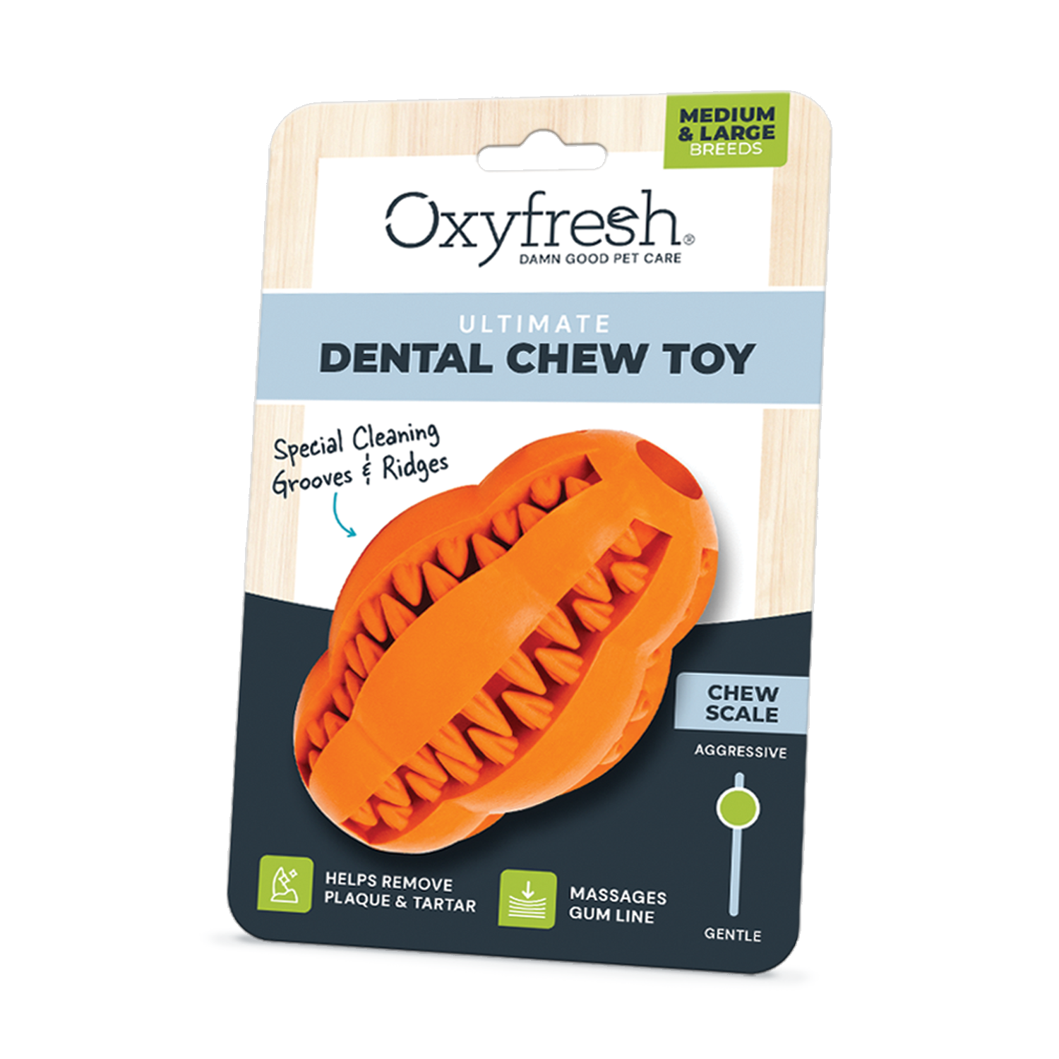 100% Natural Rubber Dog Dental Toy – Fun, Easy Way to Clean Dog Teeth