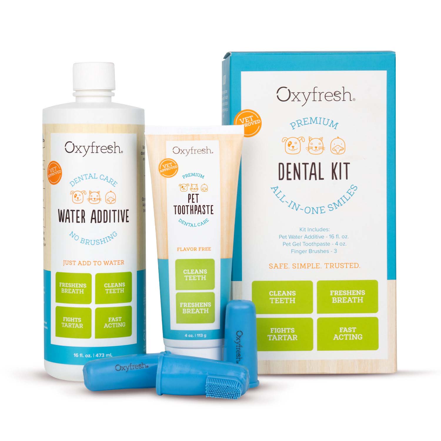 #size_Oxyfresh Pet Dental Kit large size with 16oz pet water additive, 4 oz pet toothpaste and 3 silicone finger brushes