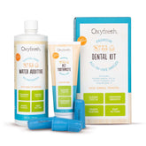 Oxyfresh Pet Dental Kit large size with 16oz pet water additive, 4 oz pet toothpaste and 3 silicone finger brushes