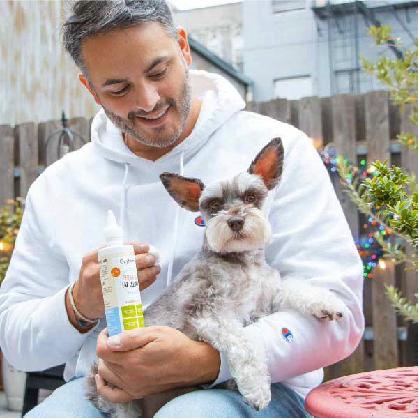 instagram-post-_vinniepotestivo_-preparing-to-clean-his-shnauzers-ears-with-oxyfresh-dog-ear-cleaner