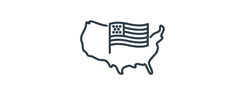 United States with a flag icon