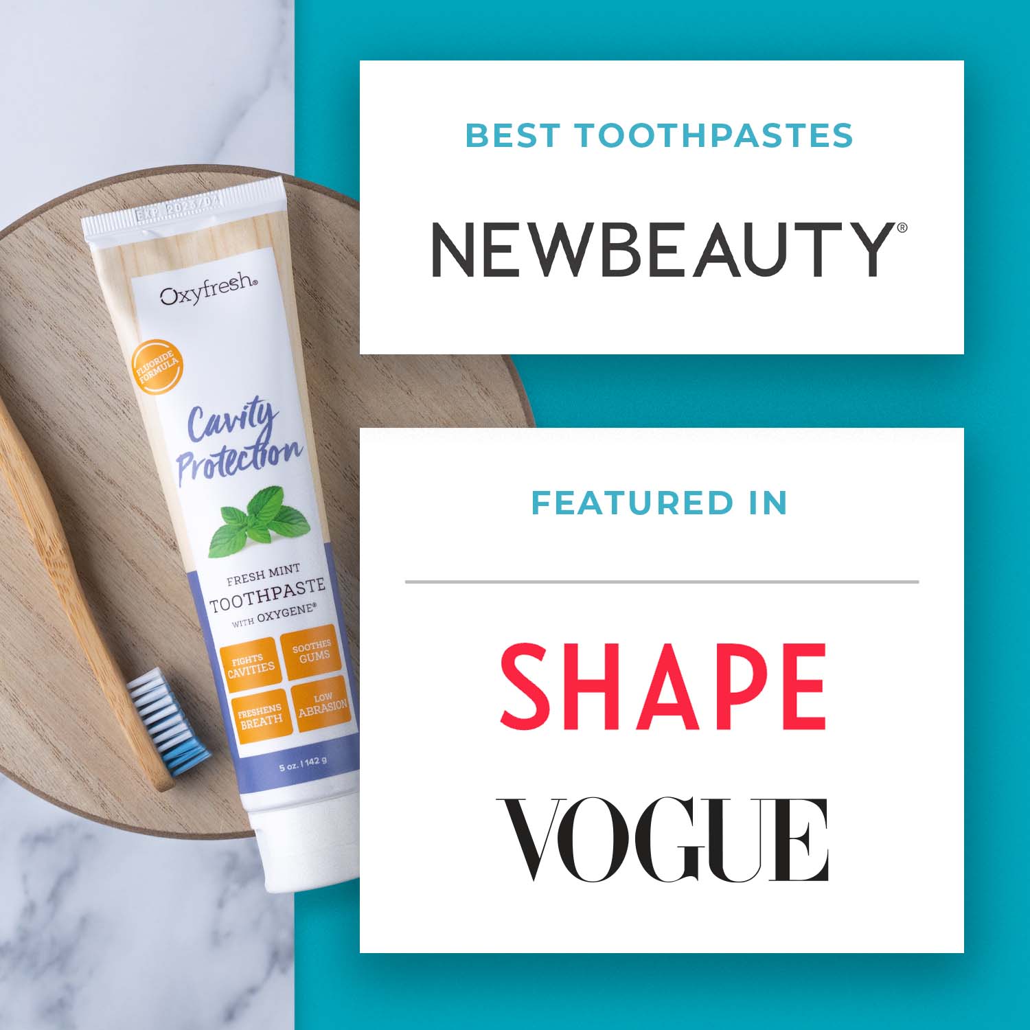 oxyfresh-cavity-protection-fluoride-toothpaste-mentioned in-NEWBEAUTY-SHAPE-and-VOGUE