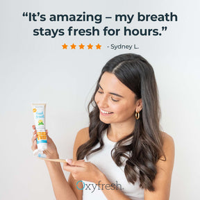 oxyfresh-fresh-breath-lemon-mint-toothpaste-review-"It's-amazing--my breath0-stays-fresh-for-hours."