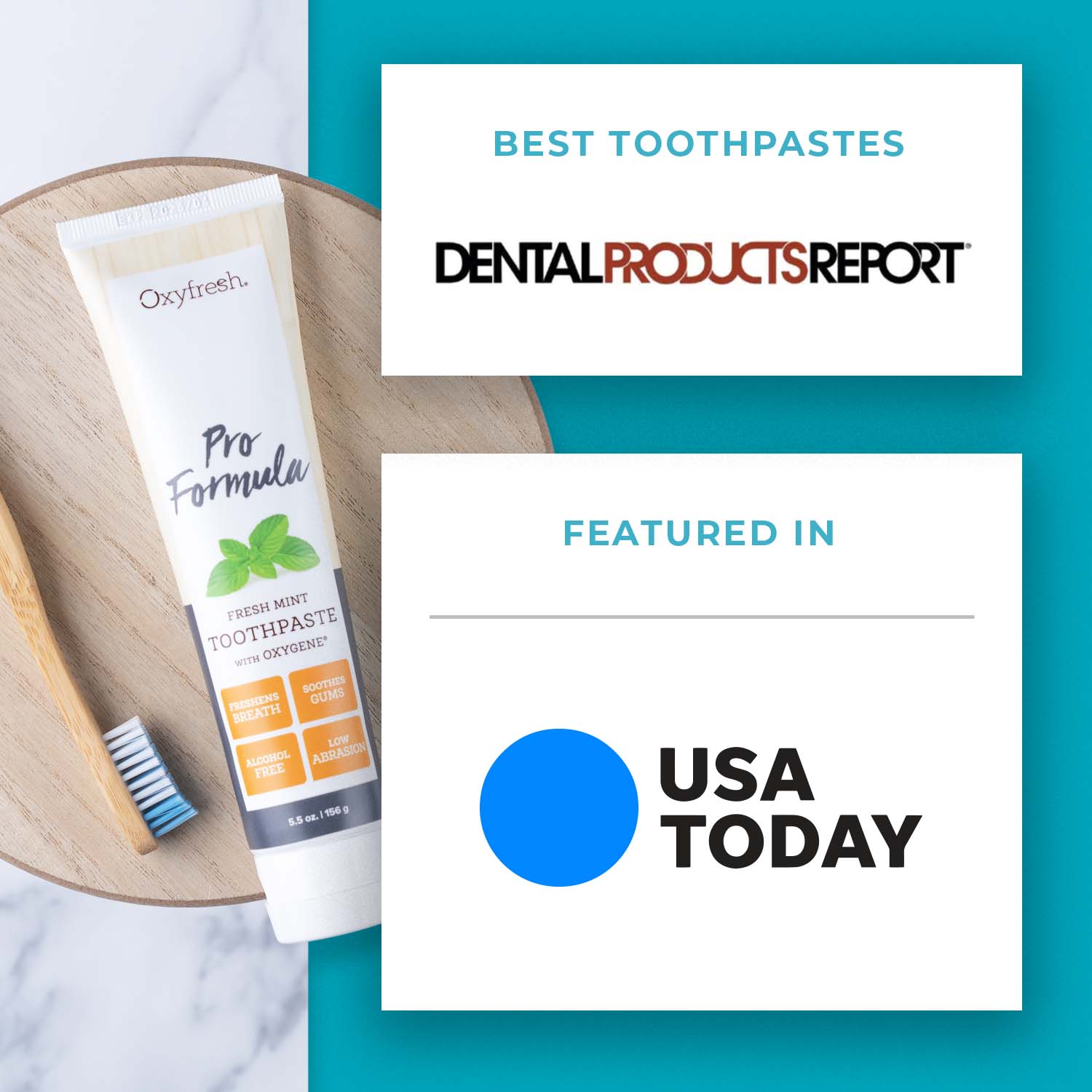 oxyfresh-pro-formula-toothpaste-featured-on-Dental-Products-Report-and-USA-today