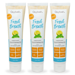 Fresh Breath Lemon Mint Toothpaste | 24 Hr Protection | Fluoride Free